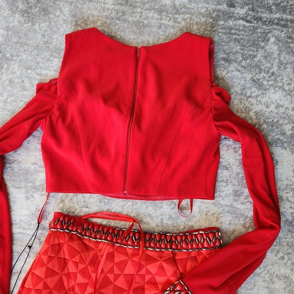 Mac Duggal Red Two Piece Mermaid Gown Size 2 NWT - Picture 10 of 12